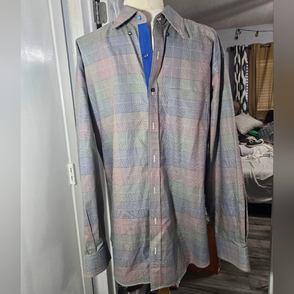 Paul Fredrick Non-Iron Two Ply Cotton Long Sleeve Buttom Down - Picture 2 of 7